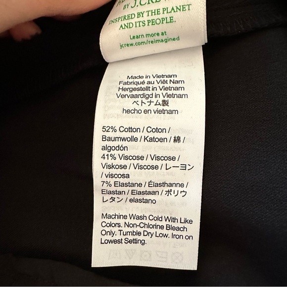 NWT J.Crew Preppy Classic slim cropped pant in four-season stretch Black Size 8P - Picture 9 of 12